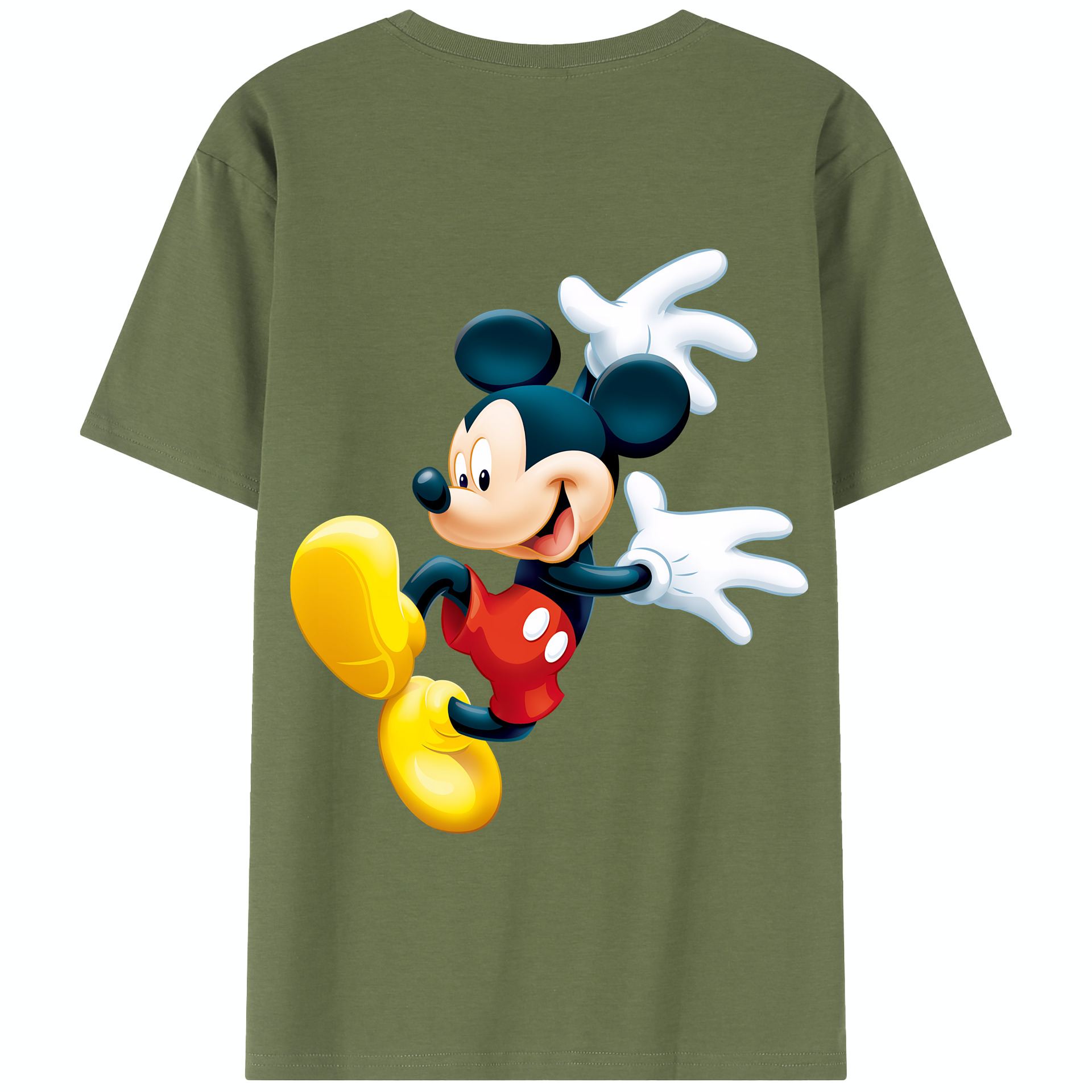（画像用） ミッキーマウス Mickey Mouse 綿100％半袖Tシャツ（背面プリント）
